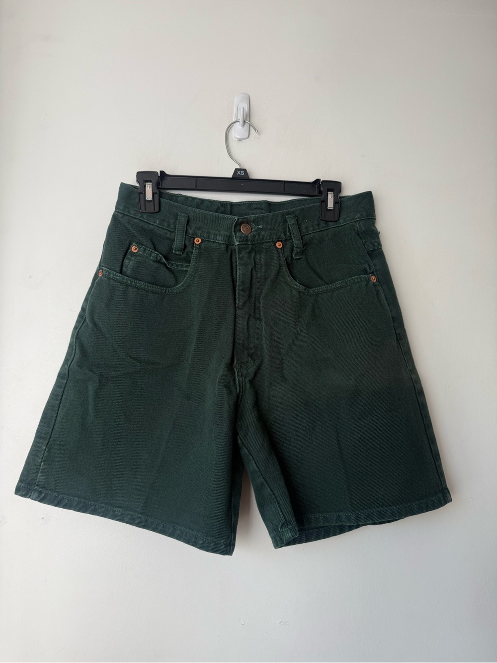 Vintage 90s LEI Dark Green Denim Dad Shorts M
